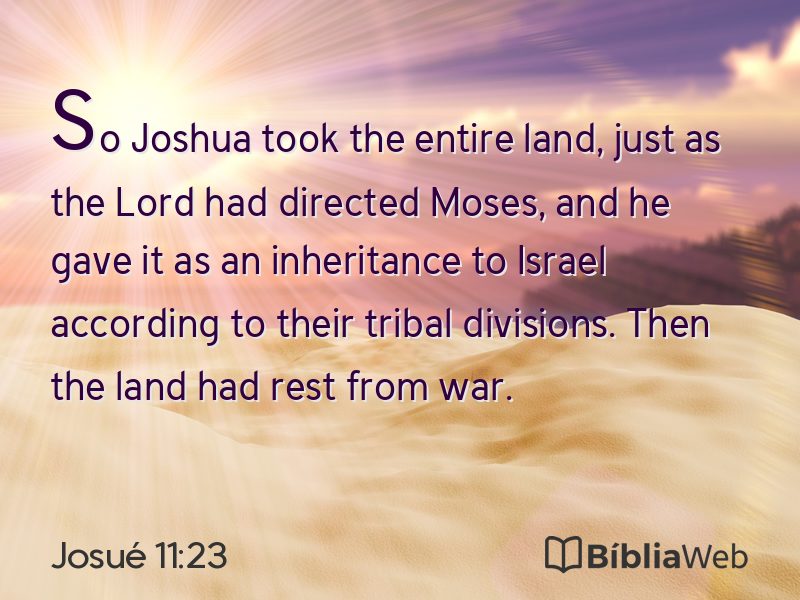 Josué 11:23 em imagem para compartilhar