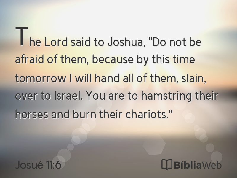 Josué 11:6 em imagem para compartilhar