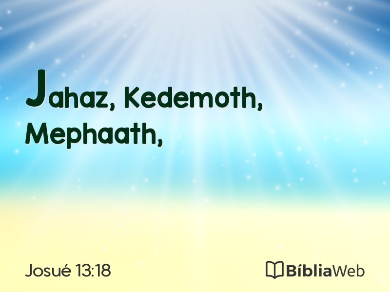 Josué 13:18 em imagem para compartilhar
