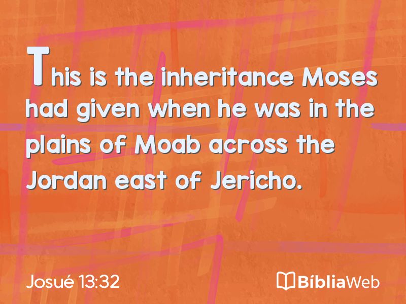 Josué 13:32 em imagem para compartilhar