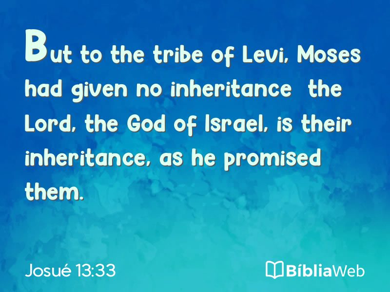 Josué 13:33 em imagem para compartilhar