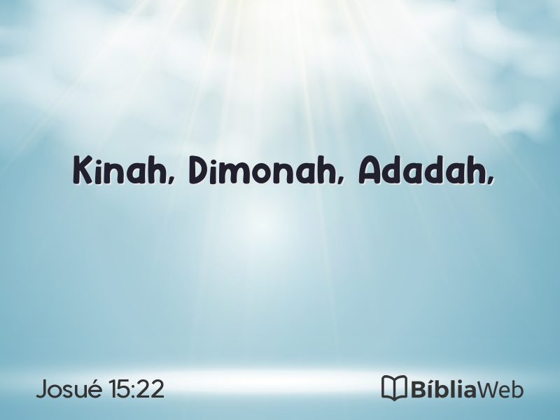 Josué 15:22 em imagem para compartilhar