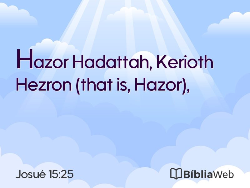 Josué 15:25 em imagem para compartilhar
