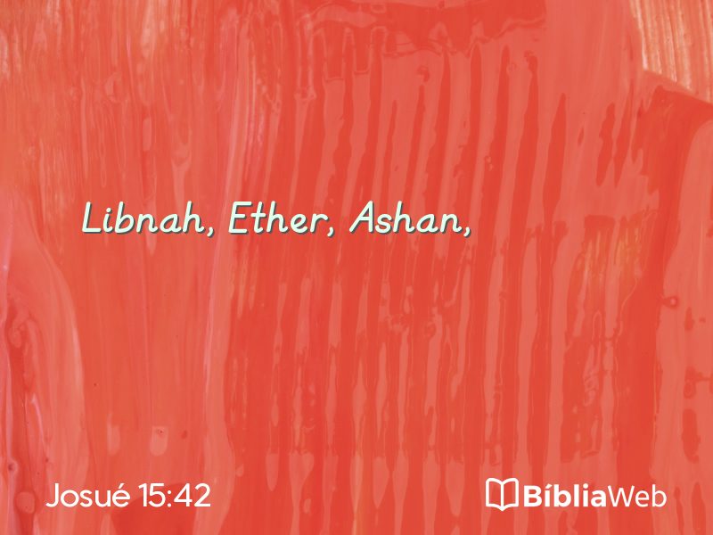 Josué 15:42 em imagem para compartilhar