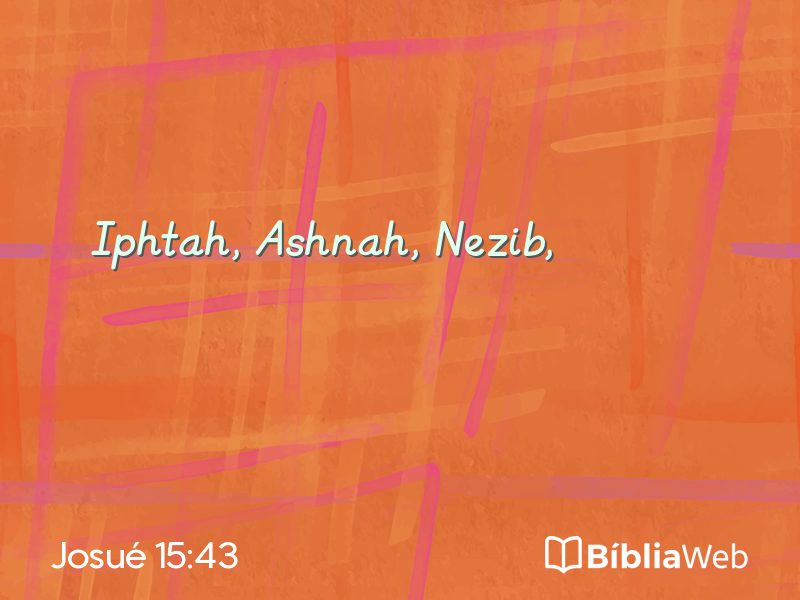 Josué 15:43 em imagem para compartilhar