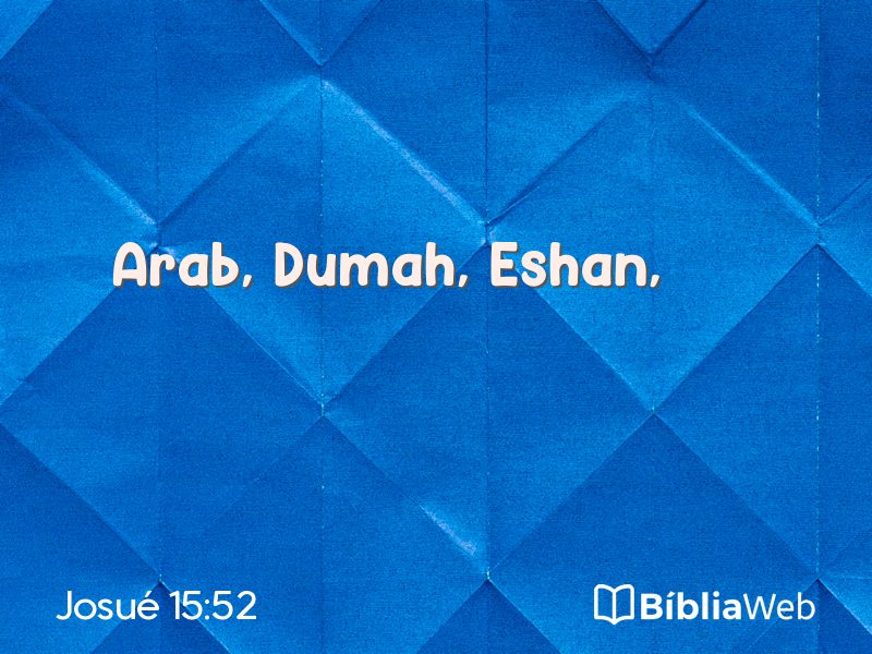 Josué 15:52 em imagem para compartilhar