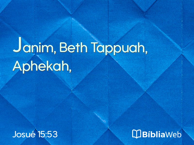 Josué 15:53 em imagem para compartilhar