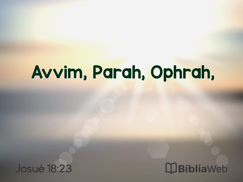 Josué 18:23 em imagem para compartilhar