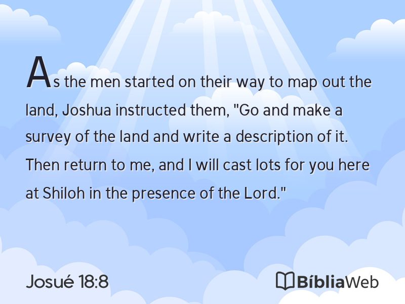Josué 18:8 em imagem para compartilhar