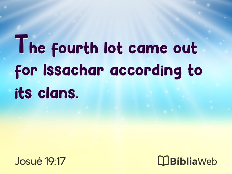 Josué 19:17 em imagem para compartilhar
