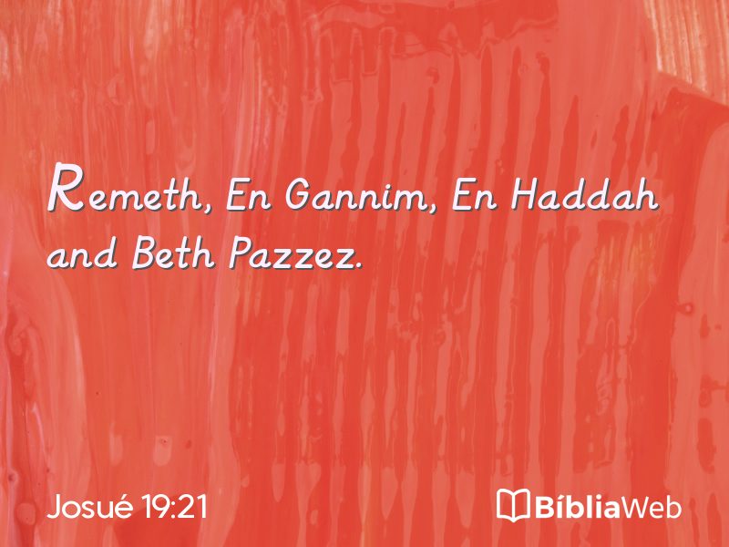 Josué 19:21 em imagem para compartilhar