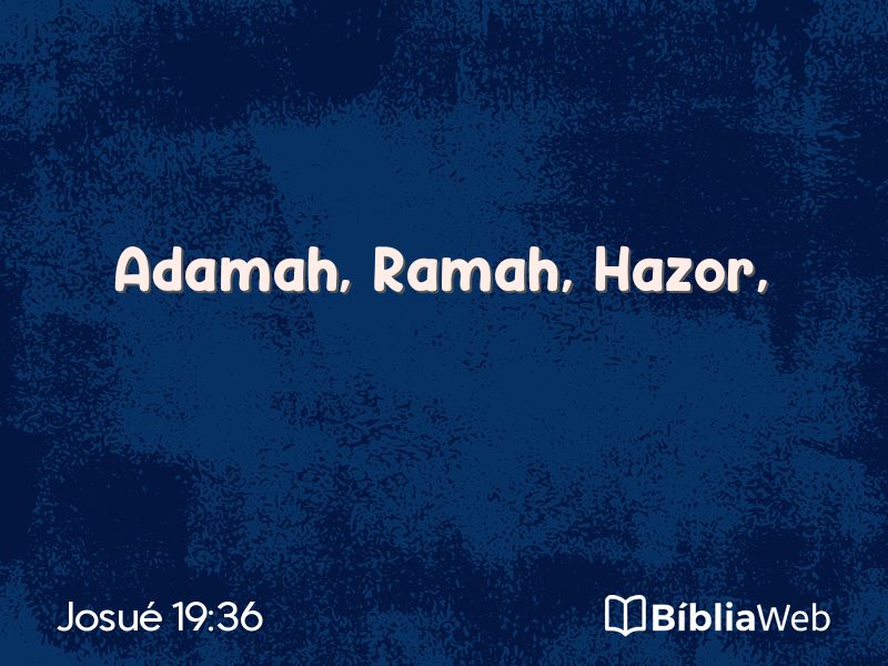 Josué 19:36 em imagem para compartilhar