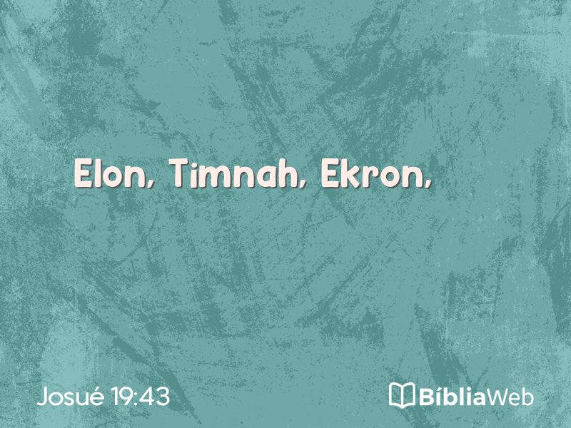 Josué 19:43 em imagem para compartilhar