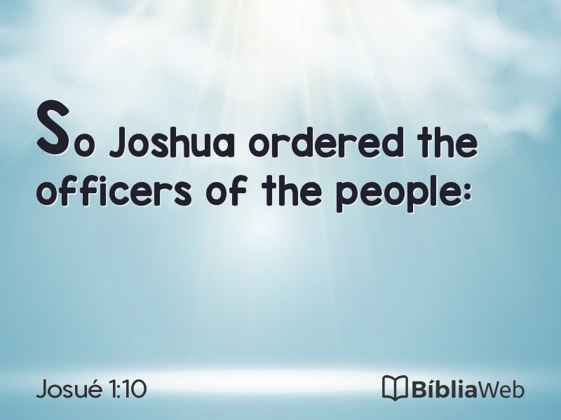 Josué 1:10 em imagem para compartilhar