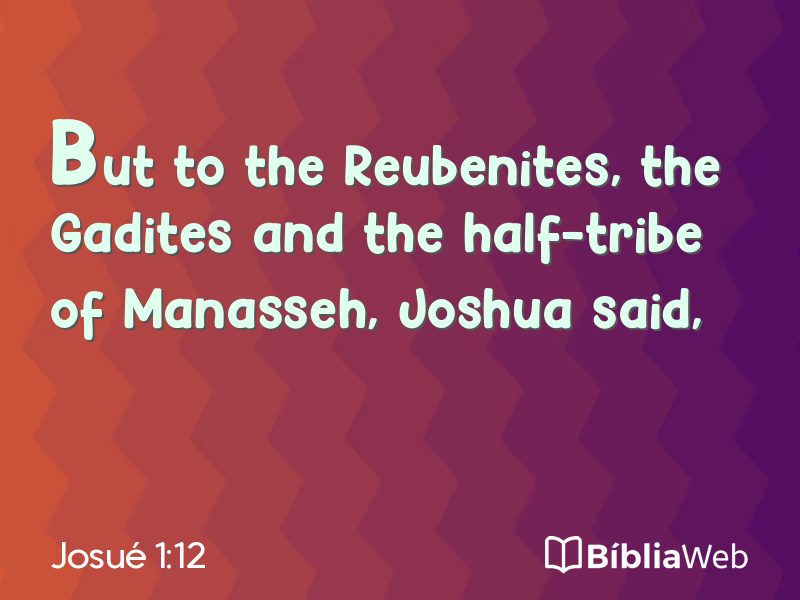 Josué 1:12 em imagem para compartilhar