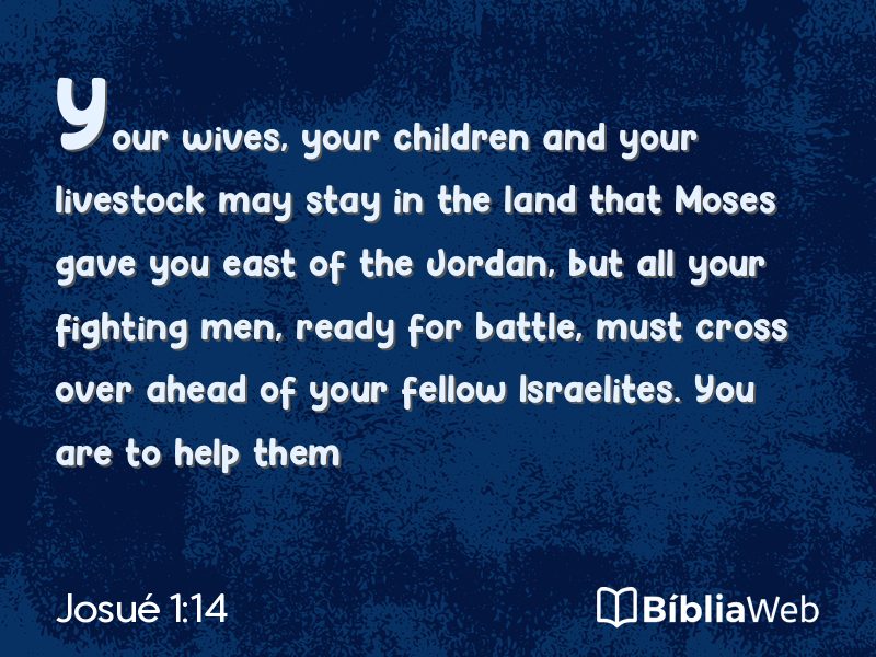 Josué 1:14 em imagem para compartilhar