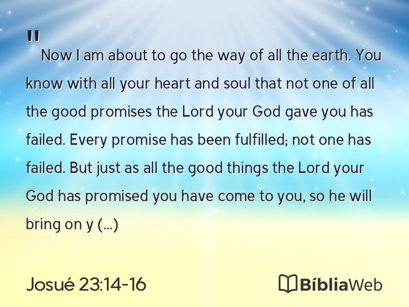 Josué 23:14-16 em imagem para compartilhar