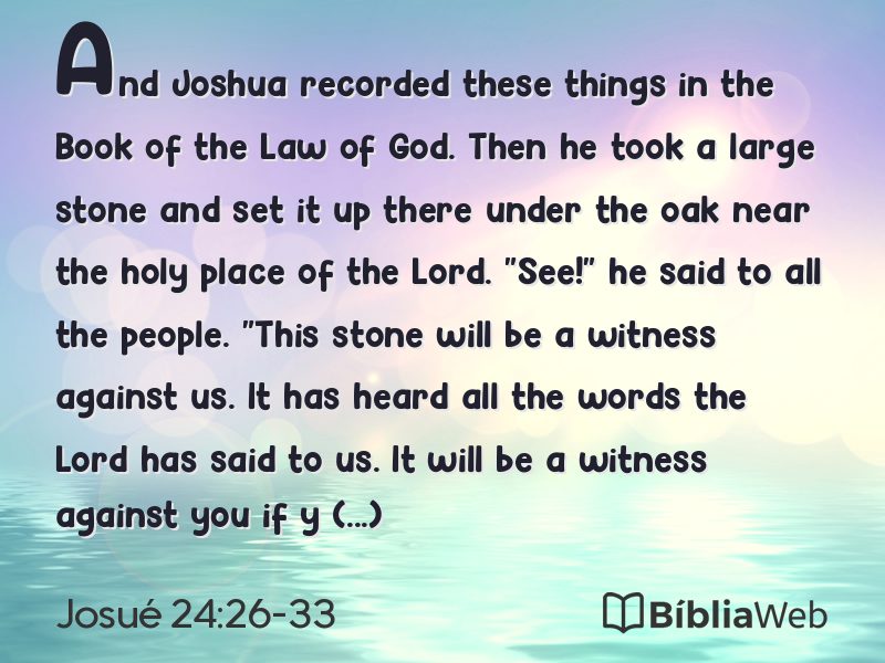 Josué 24:26-33 em imagem para compartilhar