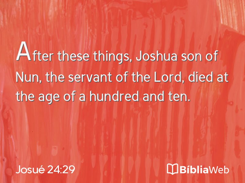Josué 24:29 em imagem para compartilhar