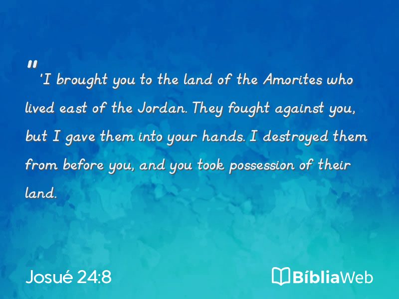 Josué 24:8 em imagem para compartilhar