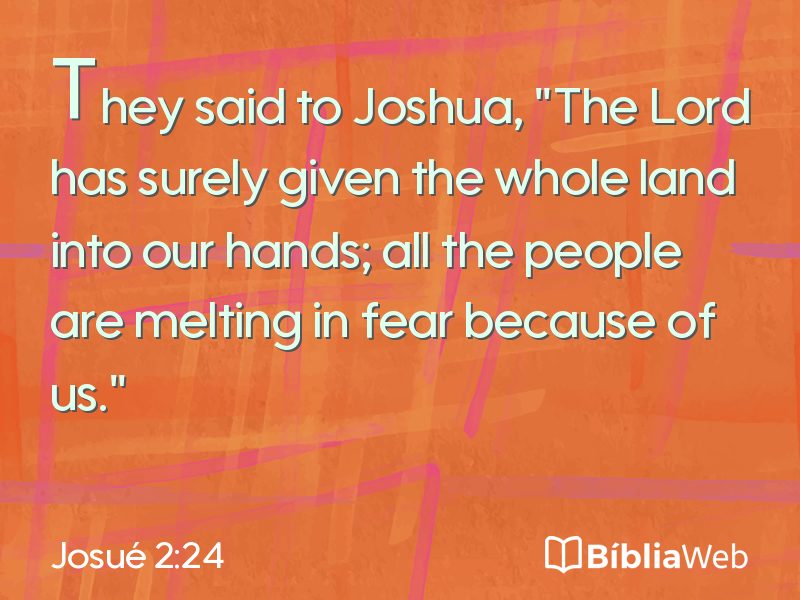 Josué 2:24 em imagem para compartilhar