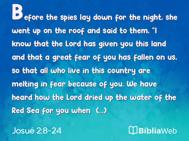 Josué 2:8-24 em imagem para compartilhar
