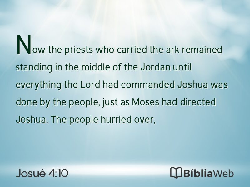 Josué 4:10 em imagem para compartilhar