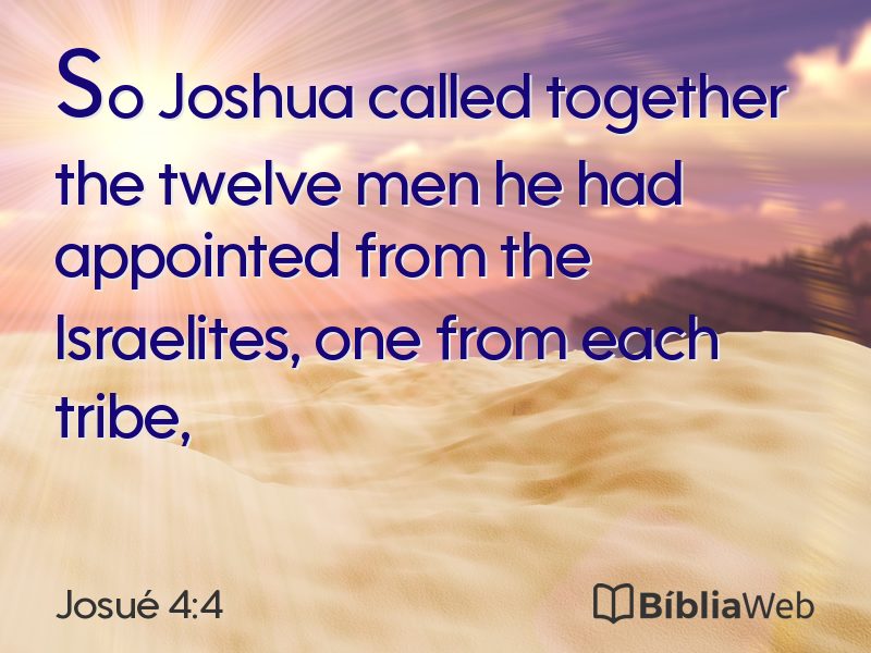 Josué 4:4 em imagem para compartilhar