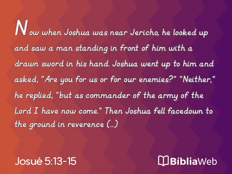Josué 5:13-15 em imagem para compartilhar