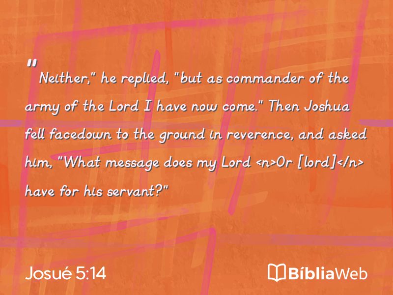 Josué 5:14 em imagem para compartilhar