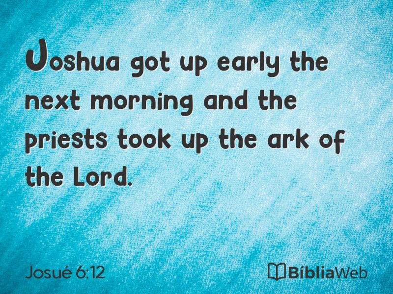 Josué 6:12 em imagem para compartilhar