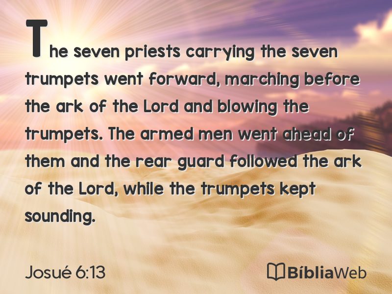 Josué 6:13 em imagem para compartilhar