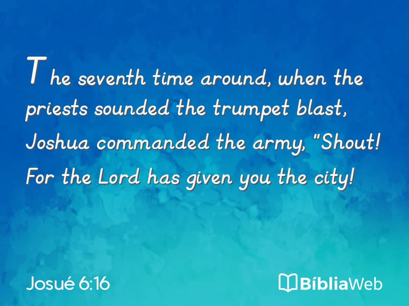 Josué 6:16 em imagem para compartilhar