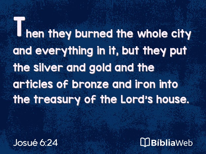 Josué 6:24 em imagem para compartilhar