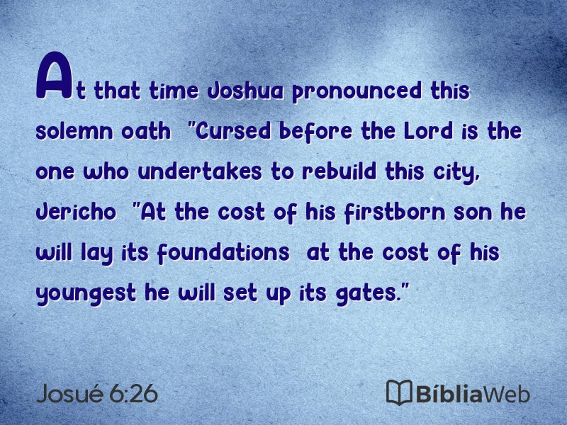 Josué 6:26 em imagem para compartilhar