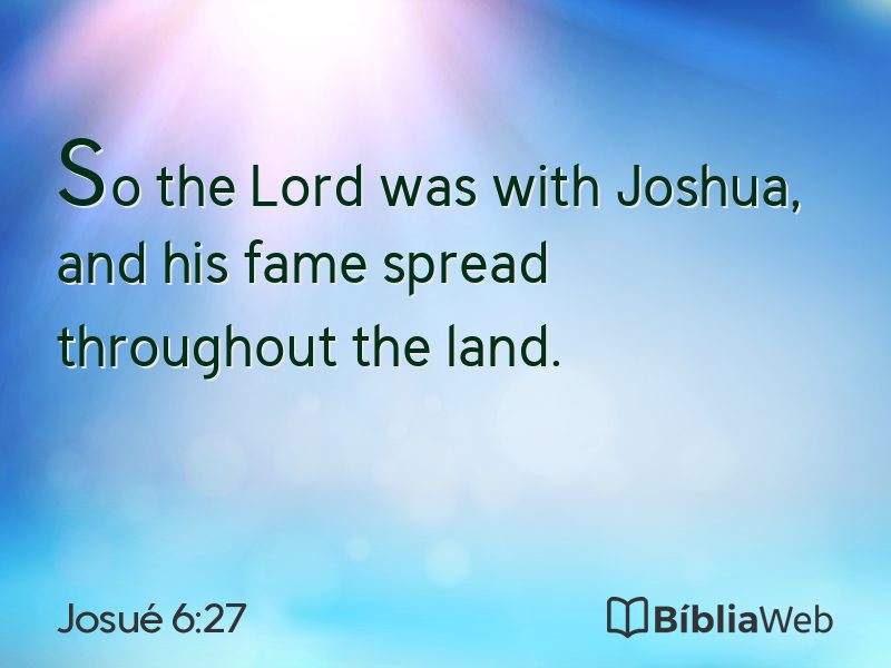 Josué 6:27 em imagem para compartilhar
