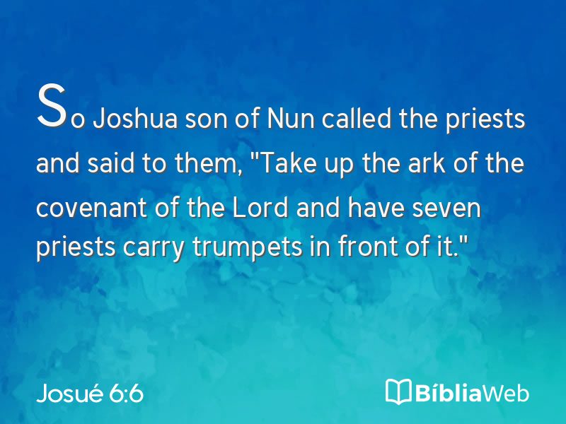 Josué 6:6 em imagem para compartilhar
