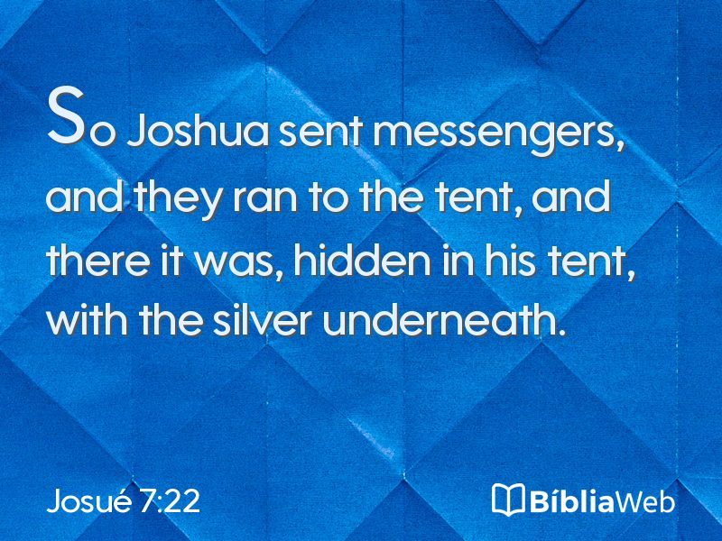 Josué 7:22 em imagem para compartilhar