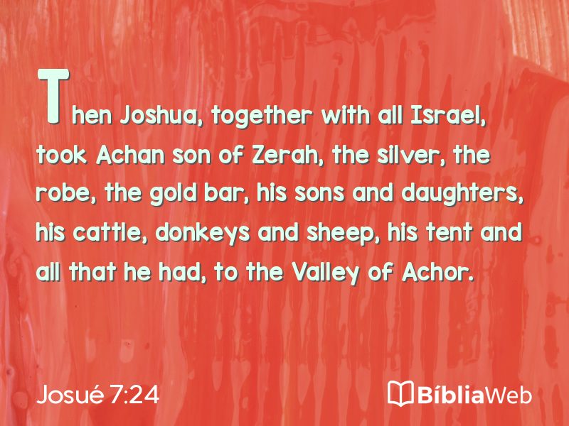 Josué 7:24 em imagem para compartilhar