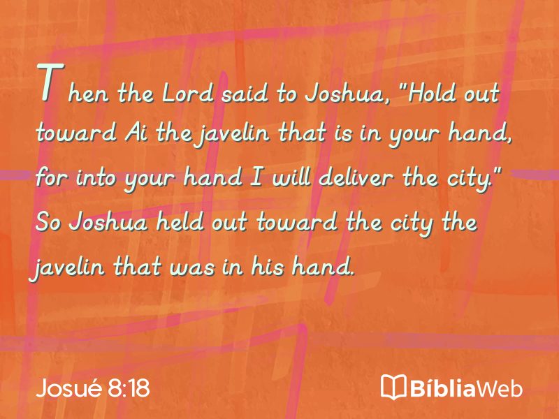 Josué 8:18 em imagem para compartilhar