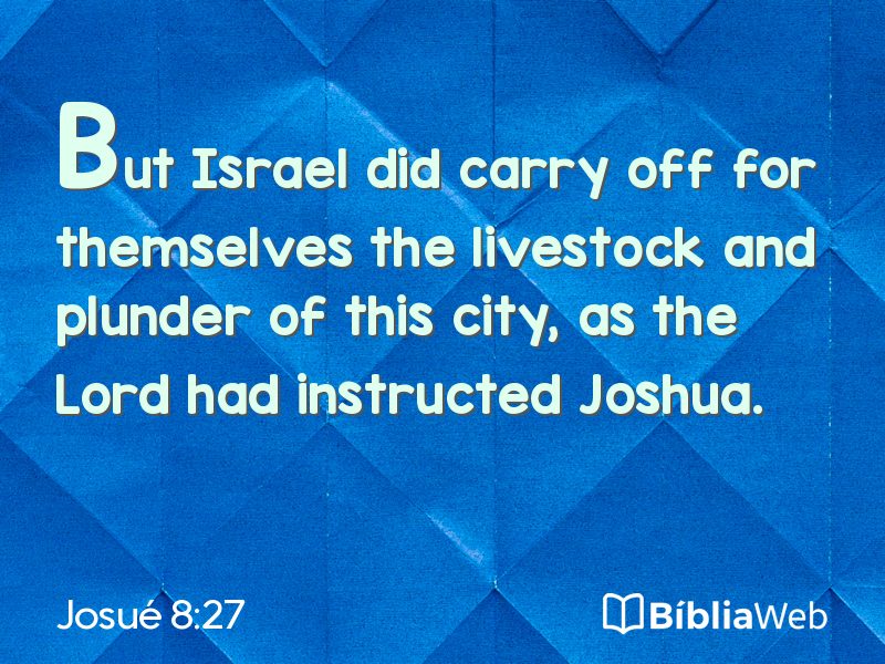 Josué 8:27 em imagem para compartilhar