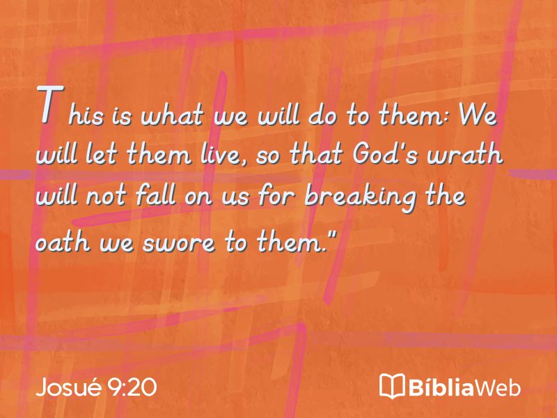 Josué 9:20 em imagem para compartilhar
