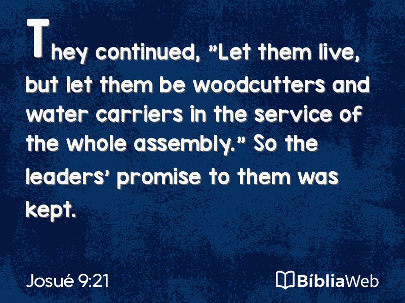 Josué 9:21 em imagem para compartilhar
