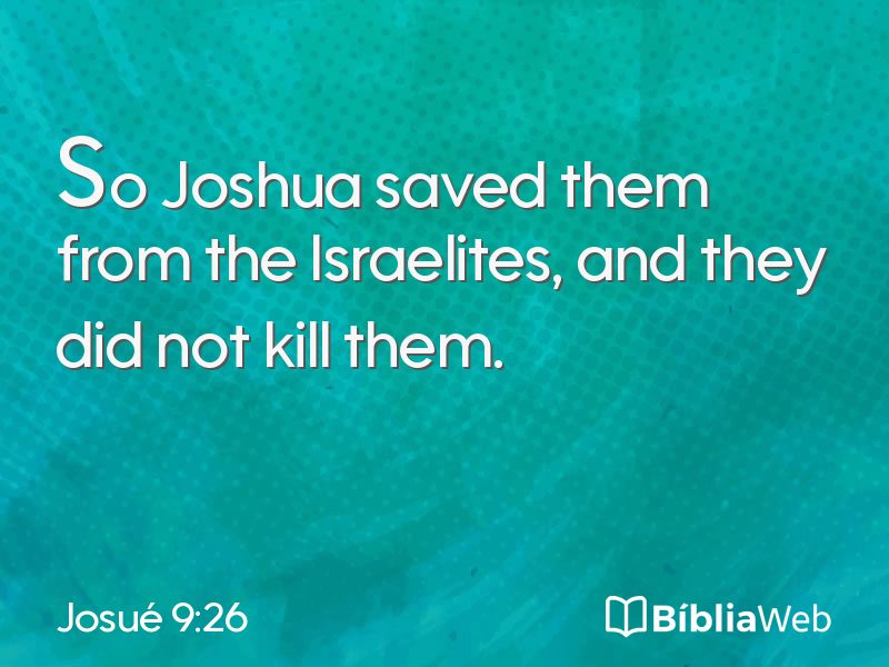 Josué 9:26 em imagem para compartilhar
