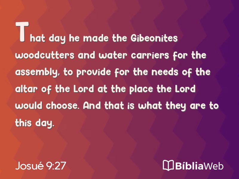 Josué 9:27 em imagem para compartilhar