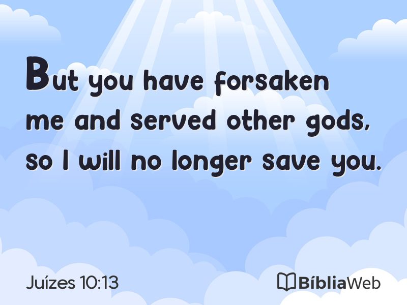 Juízes 10:13 em imagem para compartilhar