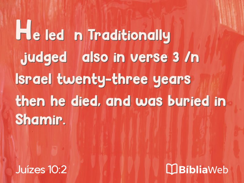 Juízes 10:2 em imagem para compartilhar