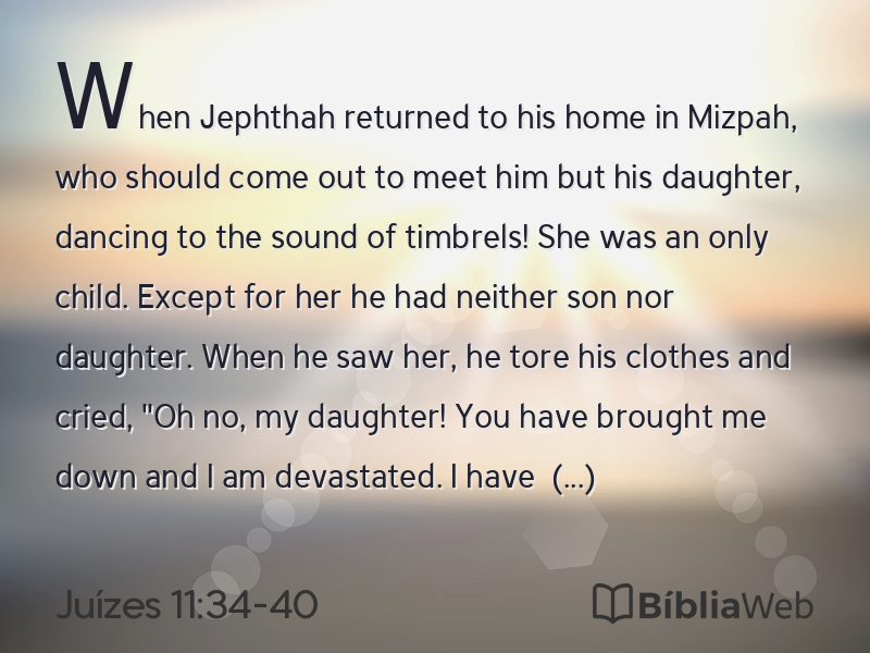 Juízes 11:34-40 em imagem para compartilhar