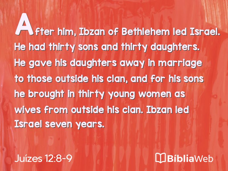 Juízes 12:8-9 em imagem para compartilhar