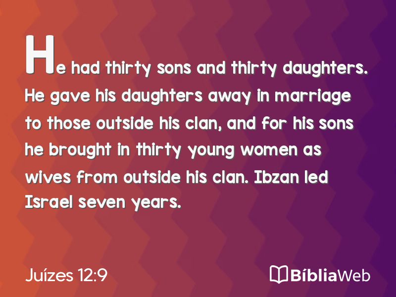 Juízes 12:9 em imagem para compartilhar